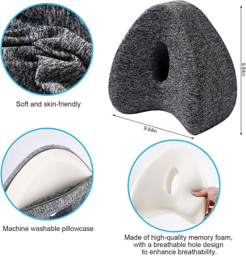 Vertdens Leg Pillow, Knee Pillow for Side Sleepers, Leg Pillows for Sleeping, Knee Cushion for Sleeping,Suitable for Relieving Leg, Back, Knee Pain - Image 3